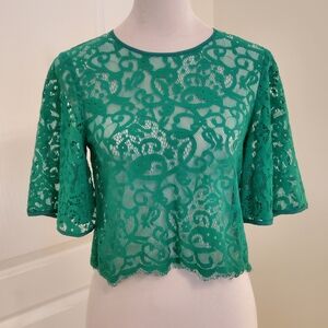 Forever 21 Top, Short Sleeves, Size S, Green.